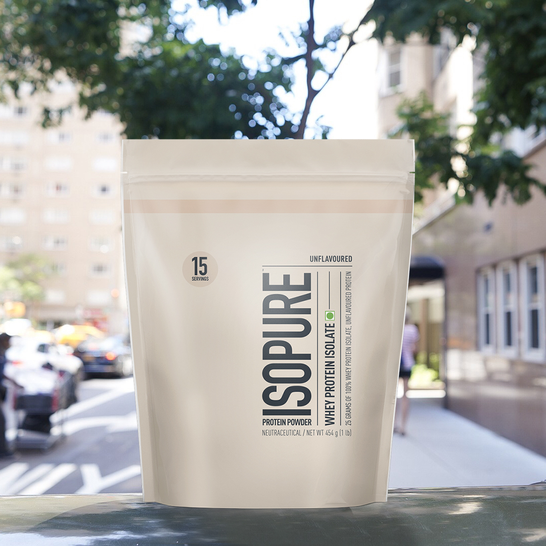 isopure Zero Carb 100% Whey Protein Isolate Powder with 25gm Protein per serve - 1 lb, 454 g Unflavoured