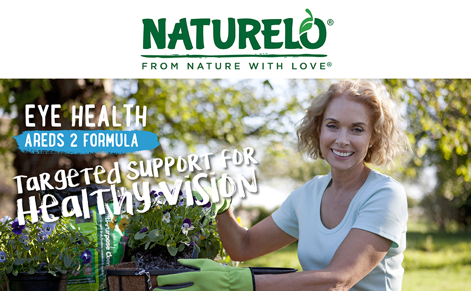 NATURELO Eye Vitamins, AREDS 2 Formula, 60 Vegan Capsules