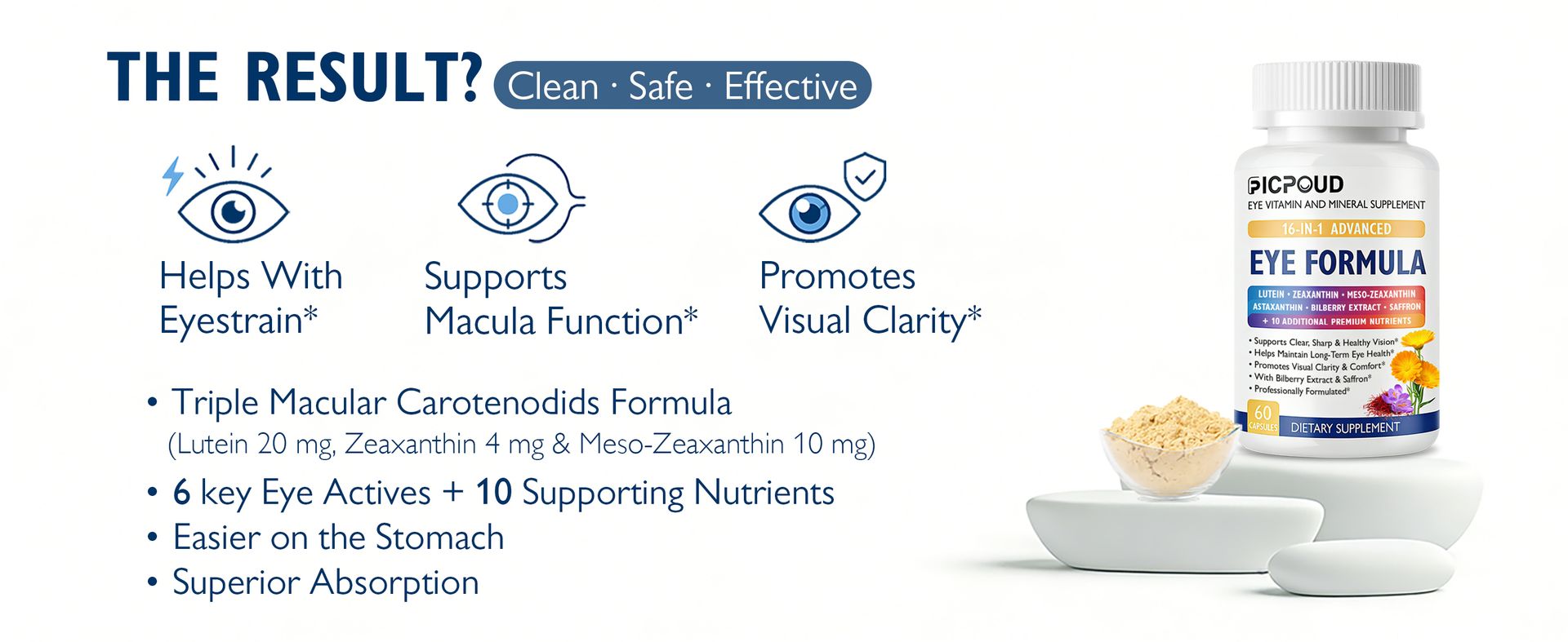 Advanced Eye Formula, 16-in-1 Eye Vitamins, Lutein & Zeaxanthin