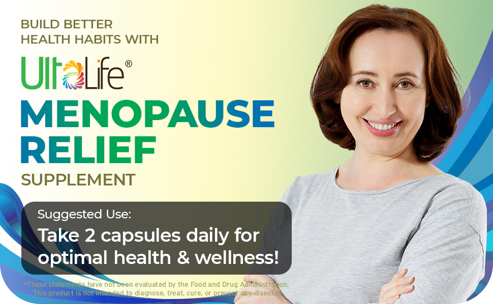 UltaLife Her Harmony Menopause Supplements for Women - Hot Flashes Menopause Relief & Hormone Balance for Women - Contains Black Cohosh, Dong Quai, Red Clover & More - Estrogen Free - 120 Capsules
