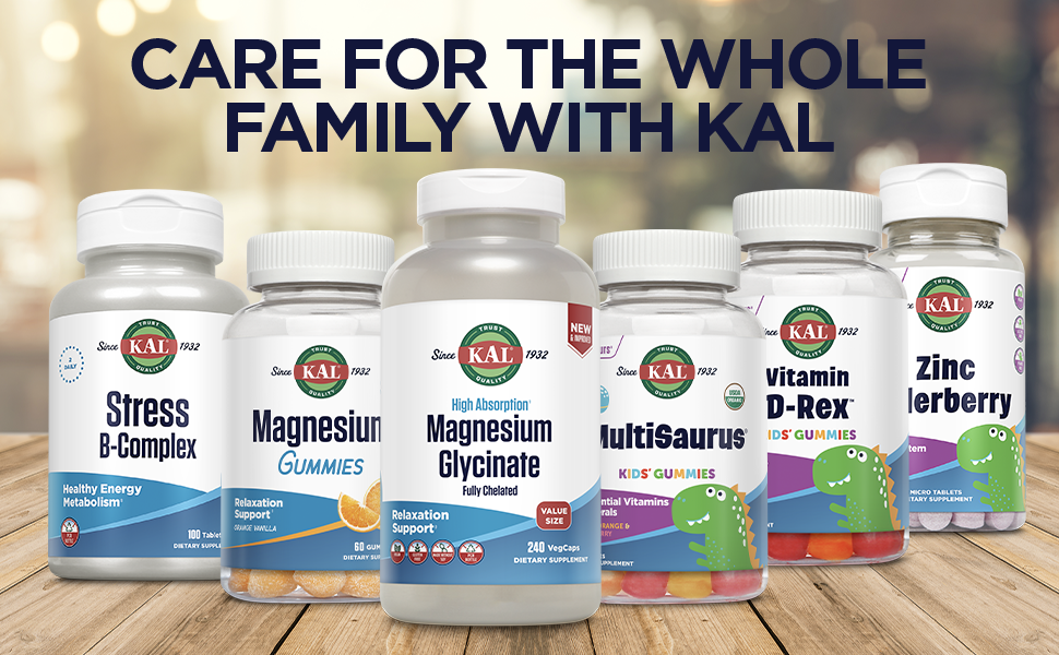 KAL Magnesium Glycinate Tablets, Fully Chelated, High Absorption Formula with Magnesium Bisglycinate Chelate for Nerve, Muscle & Bone Health Support, Vegan, Gluten Free, Value Size, 240 Tablets