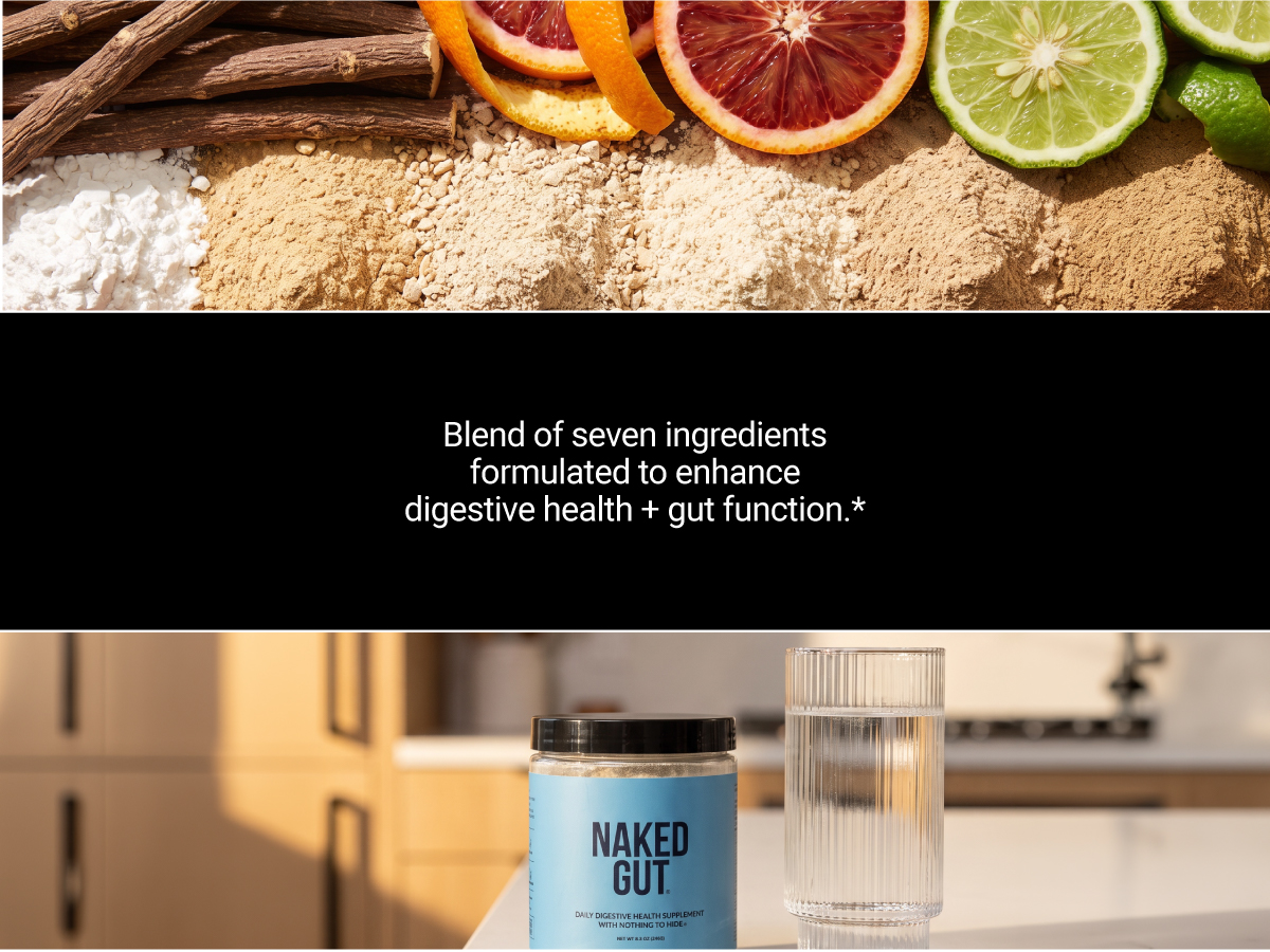 NAKED Gut - Daily Gut Health Supplement - Natural Gut Health Powder for Gut Cleanse, Digestive Support, GMO-Free, Soy-Free, Gluten-Free, Vegan and Hypoallergenic, 40 Servings