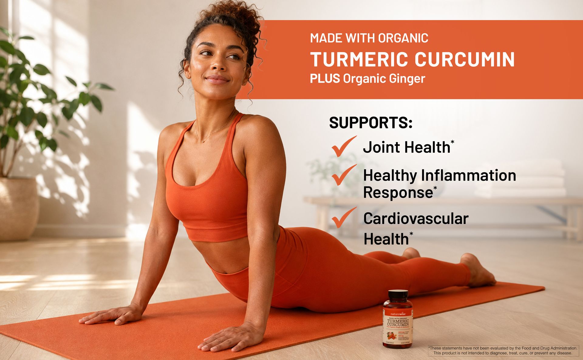 NatureWise Turmeric Curcumin 2250mg Supplement with BioPerine, 90 Capsules