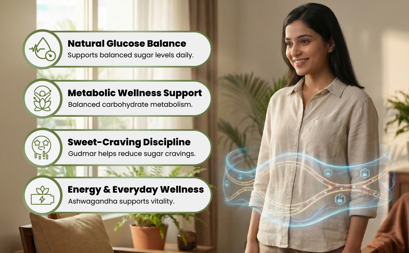 Green Milk Diazen Plus Tablets | Ayurvedic Blood Sugar Support | Helps Maintain Healthy Glucose, Metabolism & Energy Balance | With Vijaysar, Gudmar, Saptarangi & Ashwagandha | 6×10 Tablets