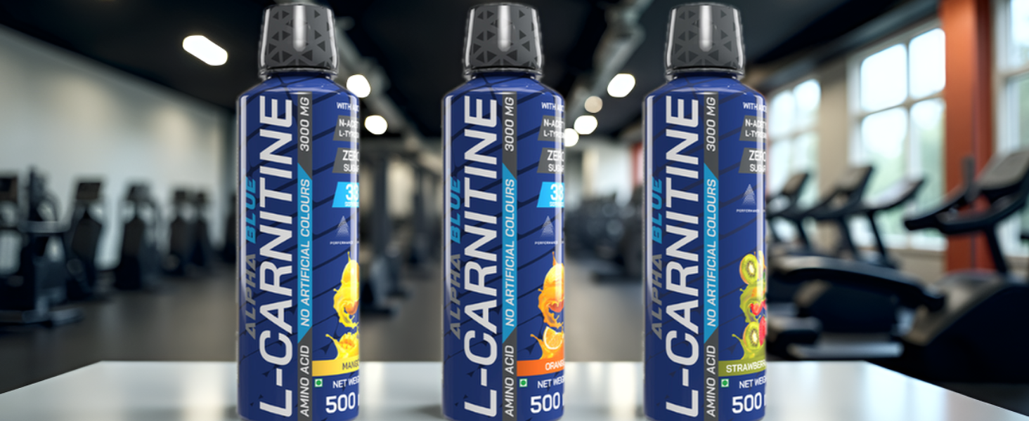 ALPHABLUE Liquid L-Carnitine 3000 mg - Supports Fat Metabolism, Weight Loss & Bodybuilding, Vitamin B5 & N-Acetyl L-Tyrosine| ORANGE | 500 ML |