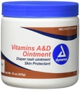 Dynarex Vitamins A & D Ointment, Ointment with Vitamin A and Vitamin D Skin Protectant, for Diaper Rash and Discomfort, White, 15 oz Jar | White Petrolatum USP, Lanolin Infused, Lavender Oil, For Cuts And Scrapes, Post Tattoo Care, 1 lb Jar, All Ages