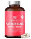 Eve's Cycle Nattokinase Supplement 4000 FU - 270 Vegan Natto Capsules - Premium Japanese Enzyme, Natural Blood Thinner, Organic, No Stearates, Non-GMO, Made in USA