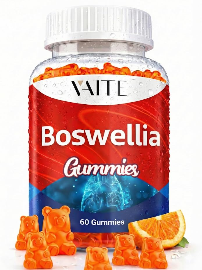 VAITE Boswellia Serrata Extract Gummies 1200mg – Joint Support Supplement with Indian Frankincense, Boswellic Acid, and Botanical Resin Extract, Vegetarian for Women and Men, Non-GMO, Gluten-Free