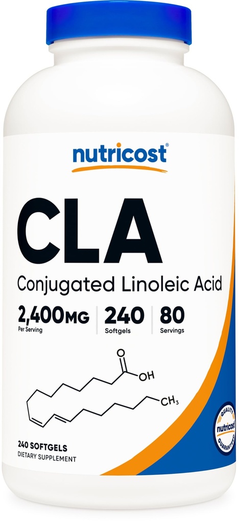 Nutricost CLA (Conjugated Linoleic Acid) 800mg, 240 Softgels
