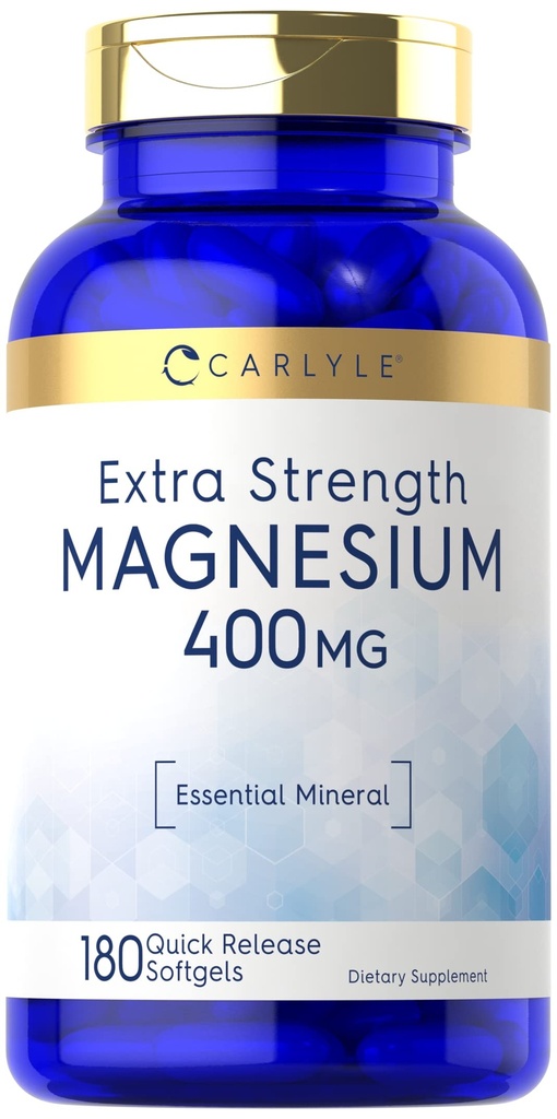 Carlyle Magnesium Oxide 400mg | 180 Softgels | Essential Mineral
