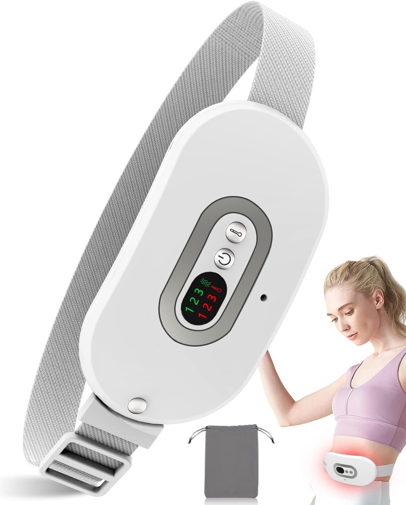 Heating Pad for Period Cramps FSA HSA Eligible Approved, Portable Heating Pad for Menstrual Cramp Relief,Electric Cordless Heating Belt with 3 Heat Levels for Back,Belly,Stomach,Gifts Women Girls