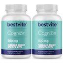 BESTVITE Cognizin Citicoline 500mg (120 Vegetarian Capsules) (60x2) - Clinically Studied Premium Choline Nootropic - No Stearates - Vegan - Gluten Free - Brain Supplements for Memory and Focus
