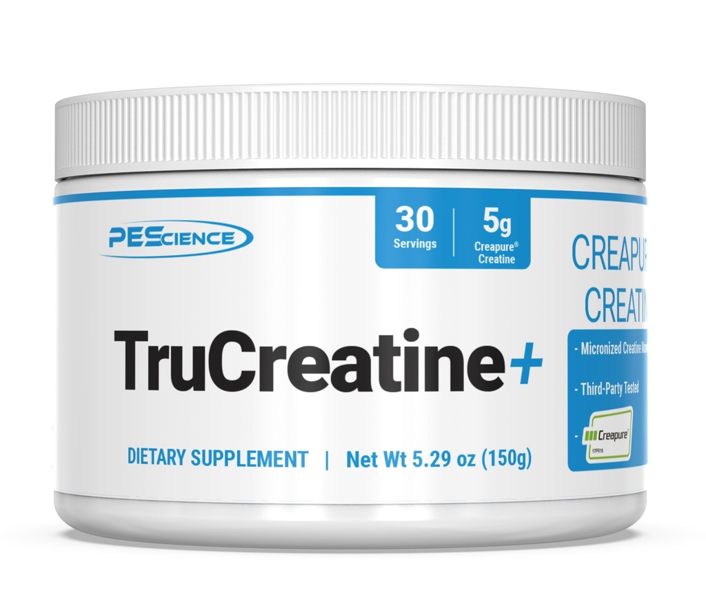 PEScience TruCreatine+ Creatine Monohydrate Powder Plus Epicatechin, Micronized Creapure Creatine for Women & Men, Supports Muscle Growth, Strength & Recovery, Cognition, 30 Servings, Unflavored