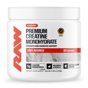 RAW Nutrition Creatine Monohydrate Powder, Unflavored, 30 Servings