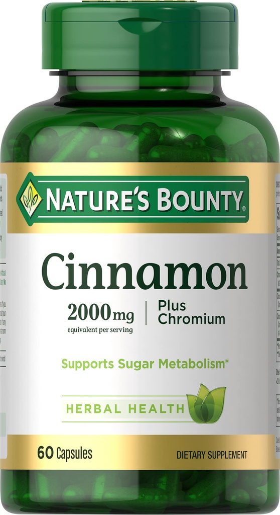 Nature's Bounty High Potency Cinnamon 2000mg 60 caps
