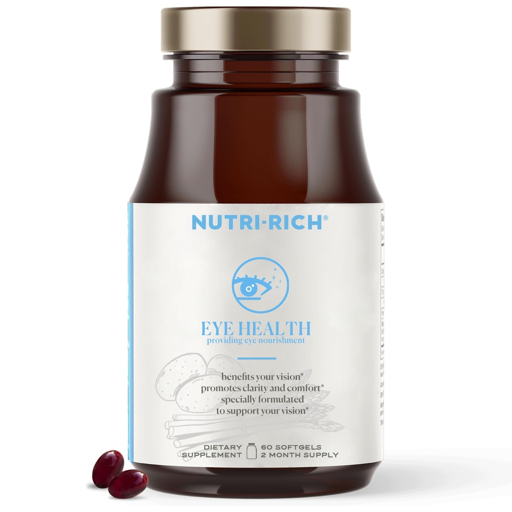 Eye Health Supplement for Vision and Mineral Supplement, Vitamin C & E, Lutein & Zeaxanthin, Zinc & Copper for Women and Men, Blue Light Protection, 60 Softgels, No Artificial Additives