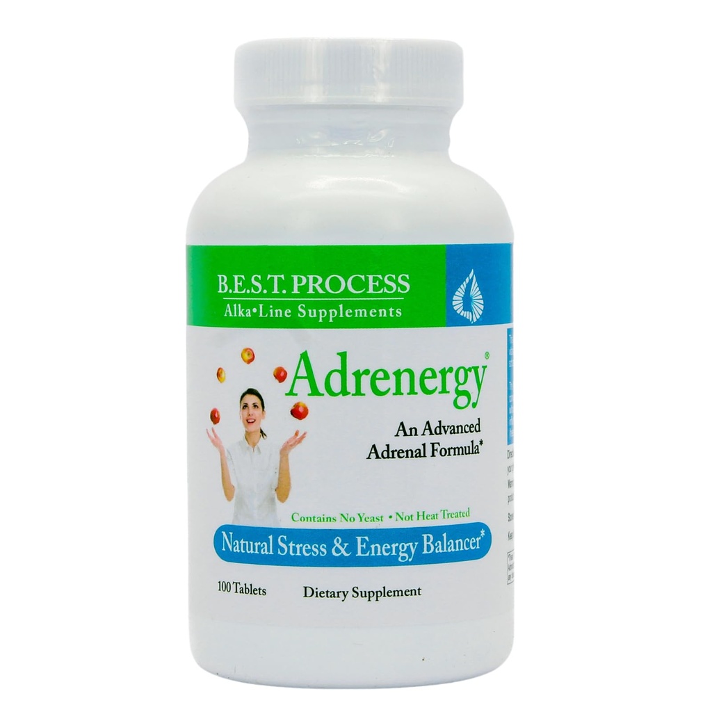 Morter Adrenergy - Adrenal Support Formula with Schisandra, Licorice Root, Vitamin B5 & C for Energy, Stress & Immune Support (90 Tabs)