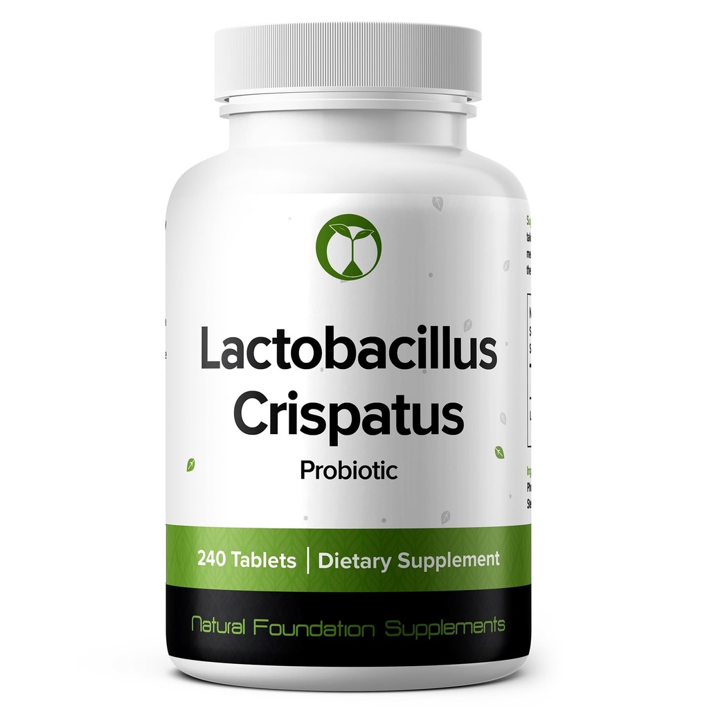 Lactobacillus Crispatus Probiotic 240 Tablets (4 Month Supply) – Researched Strain LCR86 – 3 Billion CFU – Digestive & Vaginal Health Support – GMP Certified (240, Lactobacillus Crispatus)