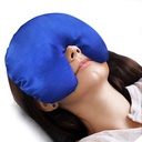 Sinus Mask Microwavable, Heated Eye Masks for Dry Eyes, Blue | Sinus Relief Mask, Warm Cold Compress for Face Eye Fatigue, Unscented Flaxseed Moist Heat, Weighted Eye Mask for Sleeping