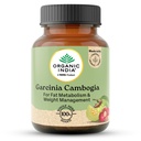 A TATA Product - Organic India Garcinia Cambogia - 60 Veg Capsules, Improves Fat Metabolism, Lean Muscle Development, Boosts Energy, Enhances Immunity, & Helps Weight Management, GMP & NPOP Certified