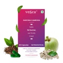 Vesca Garcinia Cambogia for Weight Management with Green Coffee, Green Tea and Grape Seed Extract, Fat Into Energy for Men & Women, Plant Based - 800mg_60 Veg Capsules