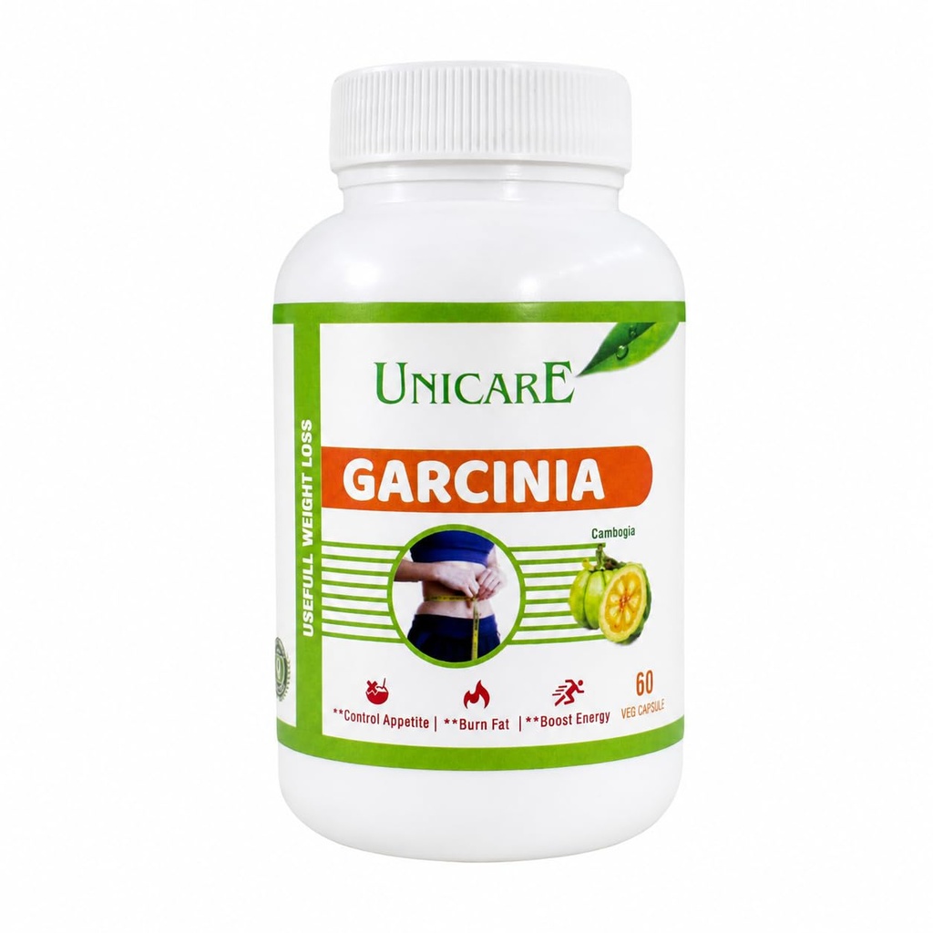 UNICARE Garcinia Cambogia | Ayurvedic Weight Loss Capsules for Fat Burn & Metabolism Support | 60 Capsules | Herbal Appetite Control & Weight Management Formula