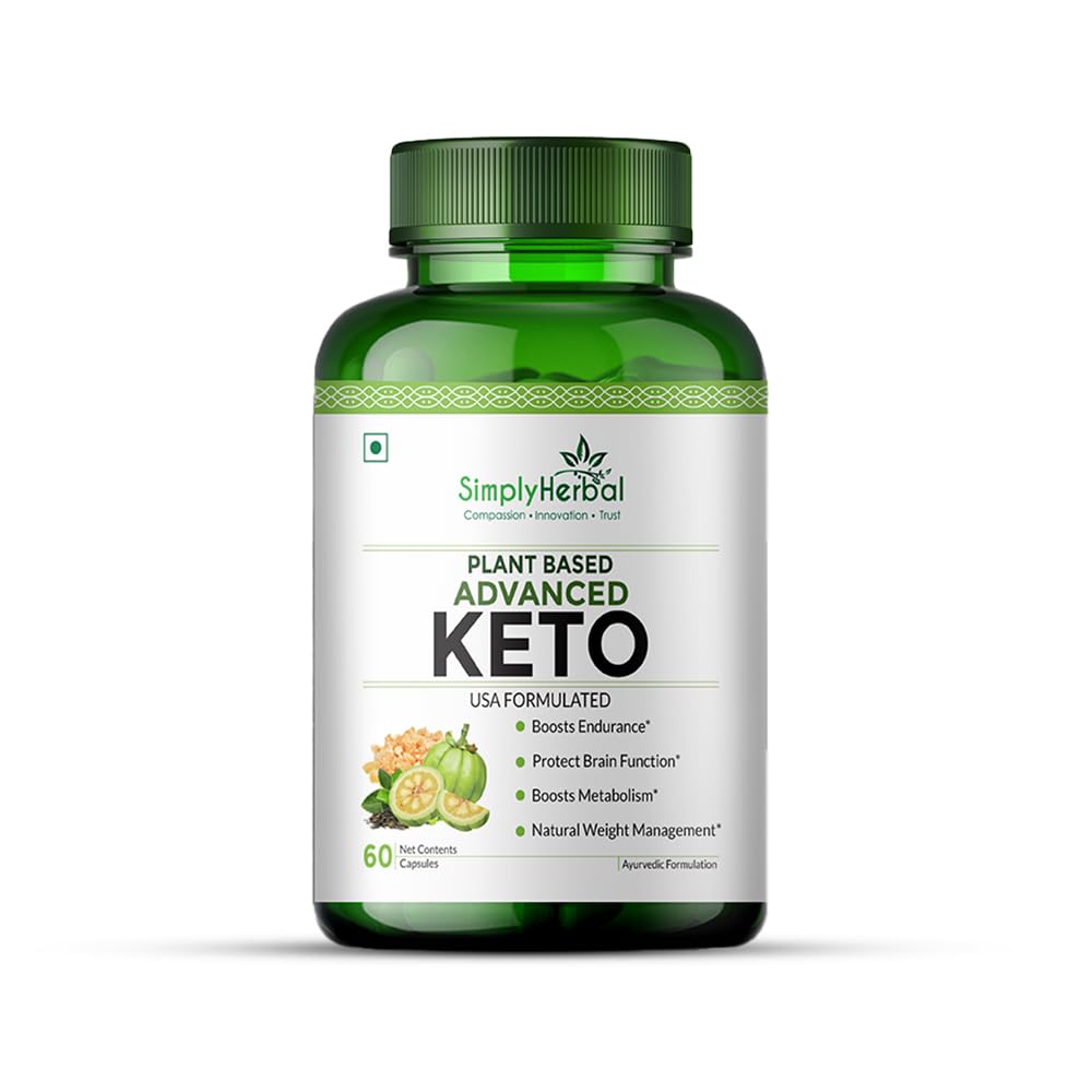 Simply Herbal Advanced Keto Weight Management Supplement 1000MG with Green Tea Coffee Garcinia Cambogia Extract Pills Promote Appetite Suppression and Support Metabolism for Men & Women - 60 Capsules