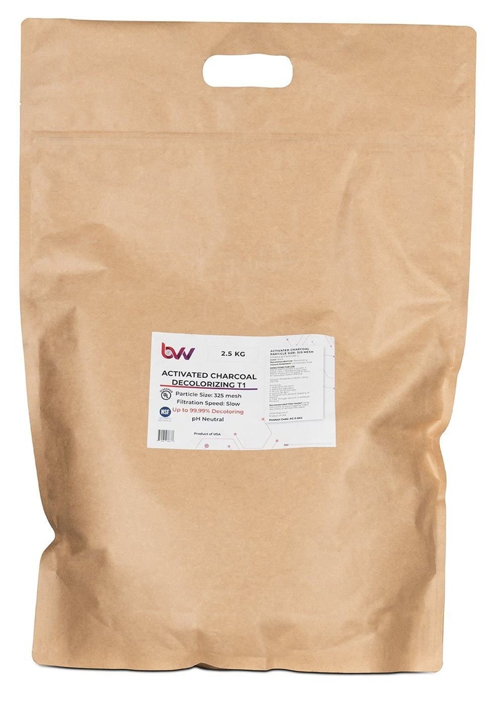BVV Activated Hardwood Carbon Decolorizing T1 (100% Hardwood Charcoal)-2.5Kg