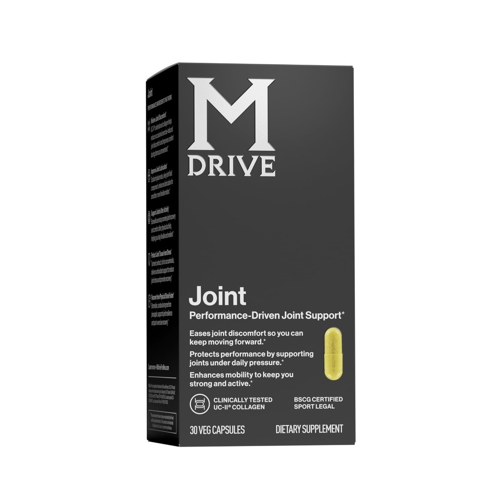 Mdrive Joint Support Supplement for Men - Supports Healthy Joint Function, Flexibility, Comfort & Mobility - Features UC-II Collagen, Turmeric Curcumin & Sodium Hyaluronate from Hyaluronic Acid, 30ct