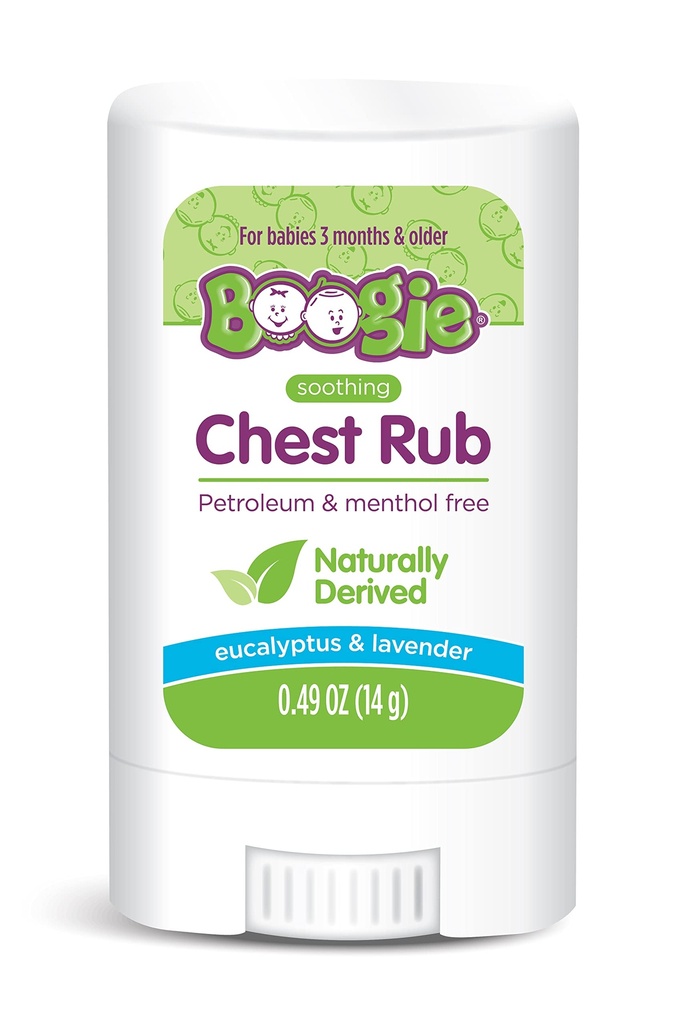 Boogie Soothing Chest Rub Stick for Babies and Kids - 0.49 oz - Soothing Relief for 3+ Months - Made with 100% Naturally Derived Ingredients - Baby Essentials
