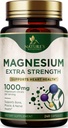 Magnesium Citrate 1000mg Per Serving - Extra Strength Magnesium for Bone, Muscle, Nerves & Heart Health Support, Natural Magnesium Supplement for Calm & Whole Body Support, USA Bottled - 240 Capsules