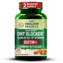 Vlado's Himalayan Organics DHT Blocker with Biotin Tablets for Hair growth | Biotin Supplement with all B vitamin | DHT Blocker supports Hair Growth & Skin Health for Men & Women | 60 Veg capsules