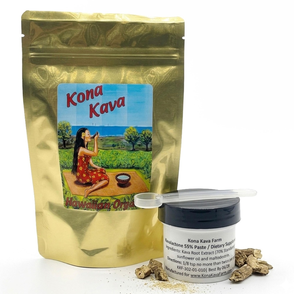 Full Spectrum 55% Kavalactone Paste (0.5 oz) - Maximum Strength Noble Kava Root - Supercritical CO2 Cold Extraction - Ultra-Potent, Vegan & Travel-Friendly - Non-GMO & Easy to Mix