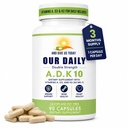 Daily Vites ADK 10 - ADK Vitamin Supplement - High Potency Vitamin A, D3 10,000 IU & K2 (MK-7) - Physician Formulated for Bone, Heart & Immune Support - Non-GMO, Gluten Free - 90 CT (3-Month Supply)