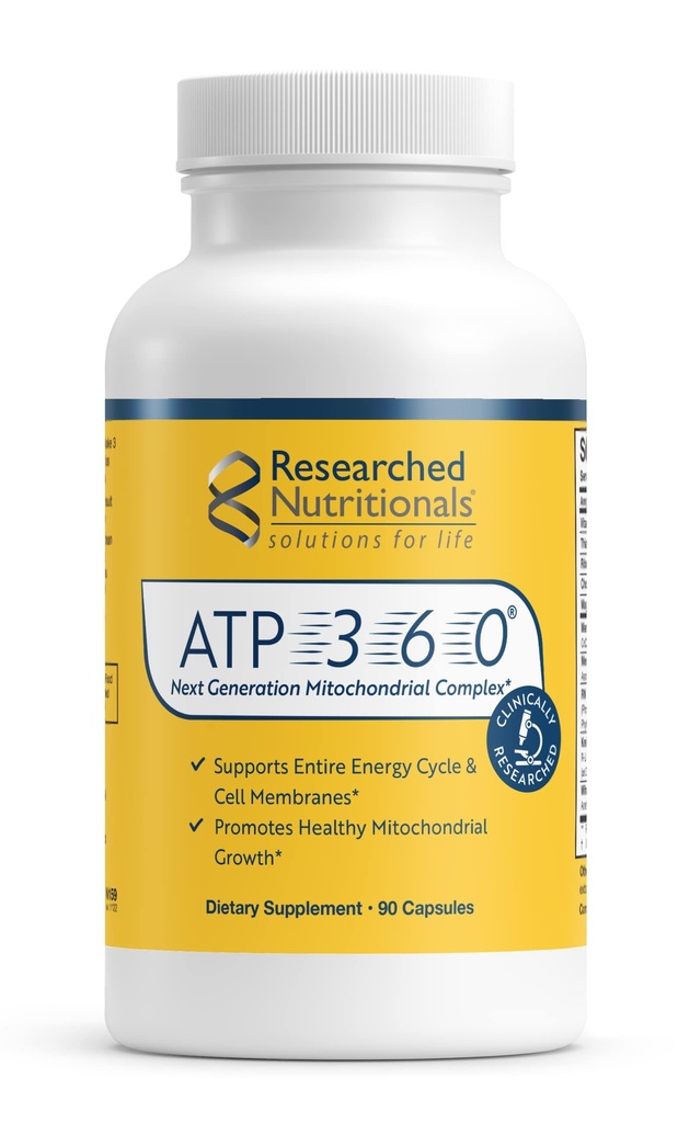 Researched Nutritionals ATP 360 Mitochondrial Supplement, 90 Capsules
