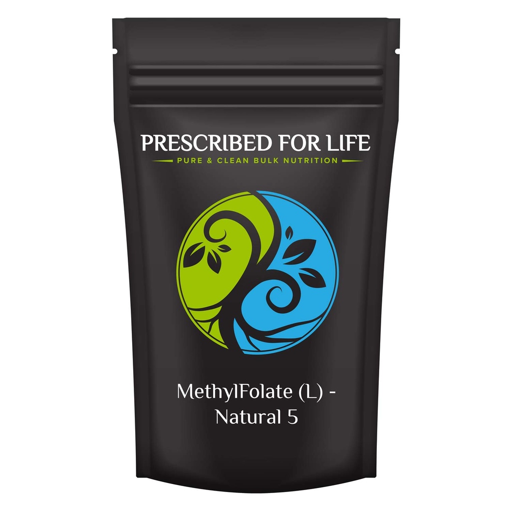 Prescribed For Life Methyl Folate Powder | Bioavailable Folic Acid to Support Brain Health | Pure Powdered Vitamin B9 Folate Supplement for Women & Men (12 oz / 340 g)