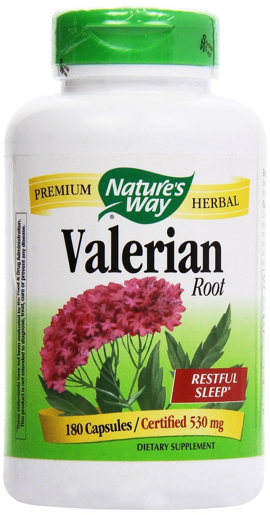 Valerian Root 530 mg by Nature's Way 100 Capsules 180 AD