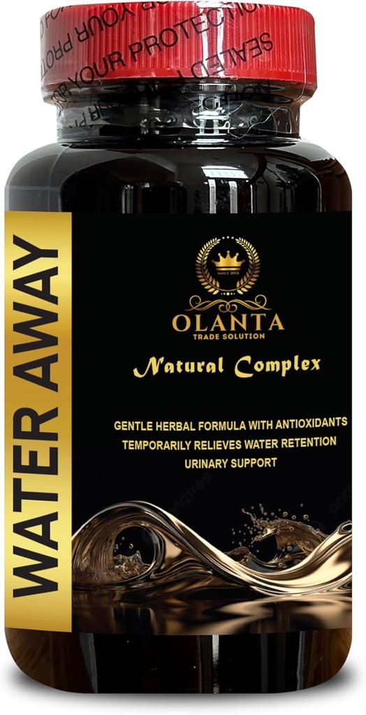 Natural Water Away Pills - Support for Water Retention, Immune Support Kidney Support - Urinary Support Vitamins - Cranberry - Turmeric - 1 Bottle 60 Capsules