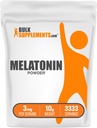 BulkSupplements.com Melatonin Powder - Pure Melatonin, Sleep Aid for Adults - Vegan & Gluten Free, 3mg per Serving, 10g (0.35 oz) (Pack of 1)