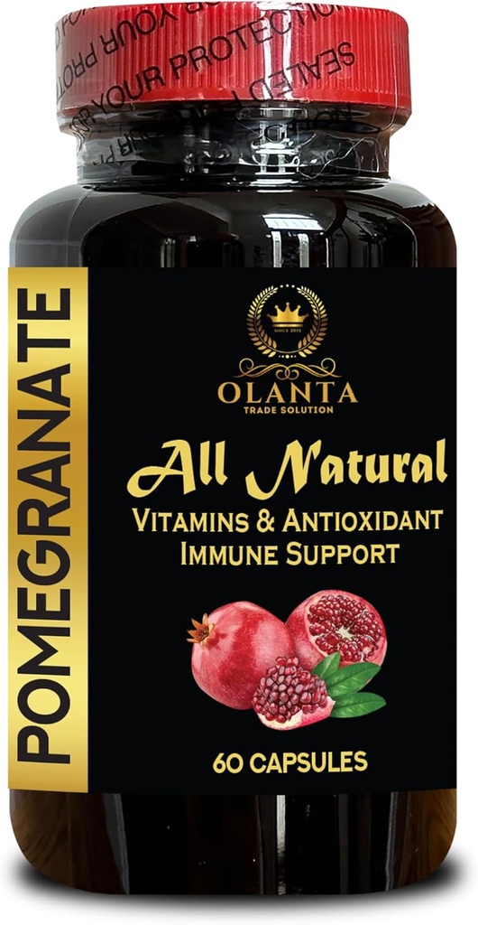 Pomegranate Extract - Pomegranate Extract Polyphenols Supplement, Joint Support, Antioxidant, Pomegranate Seed Extract Supplement, Immune Booster - 1 Bottle 60 Capsules