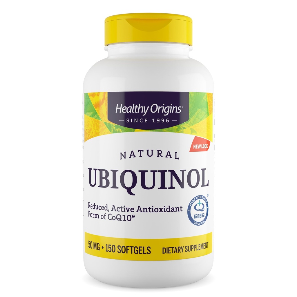 Healthy Origins Ubiquinol (Active Form of CoQ10), 50 mg - Ubiquinol Supplements for Heart Health & Antioxidant Support - Gluten-Free & Non-GMO Supplement - 150 Softgels