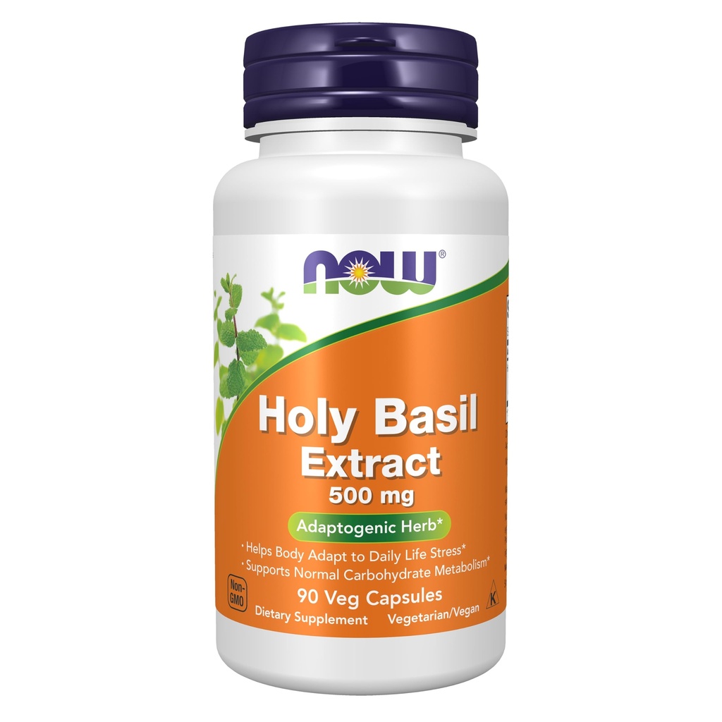 NOW Supplements, Holy Basil Extract 500 mg, 90 Veg Caps