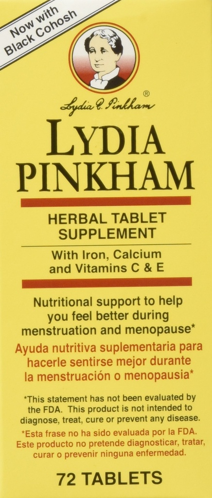 Lydia Pinkham Tablets for Menstruation and Menopause Support, 72 Count | Provide nutritional support to help you feel better during menstruation and menopause