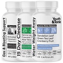 Youth & Tonic Belly Bloating Relief 3PK for Water, Gut & Gas Debloating - Water Retention & Anti-Bloat Pills with Gentle Cleanse, Occasional Constipation & Stomach Support, Halal | 150 Capsules