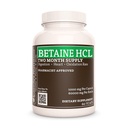 Remedy’s Nutrition Betaine HCL (Hydrochloride) | 1,000 mg, 60 Capsules Dietary Supplement | Two Month Supply | Also Contains Calcium Carbonate, Papain & Bromelain