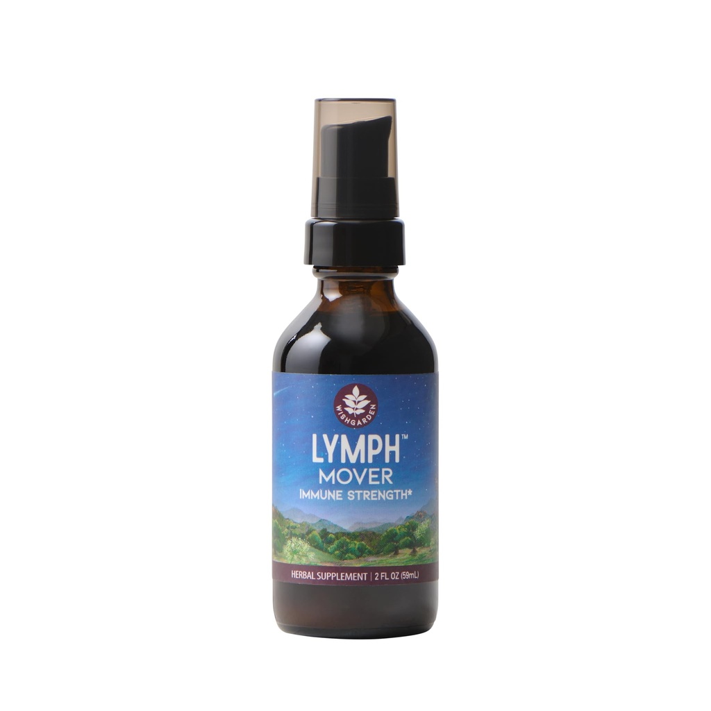 WishGarden Herbs Lymph Mover - Organic Lymphatic Drainage Drops with Echinacea, Cleavers & Red Root - Immune Support Supplement, Lymph System Support - Liquid Herbal Tincture, Gluten-Free, Vegan, 2oz