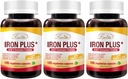 Lovita Iron 18 mg, 6 in 1 Iron Supplement for Women, with Vitamin C, Dong Quai & B12, Vegan Vitamin to Support Red Blood Cell Production Without Constipation, 120 Capsules (Pack of 3)