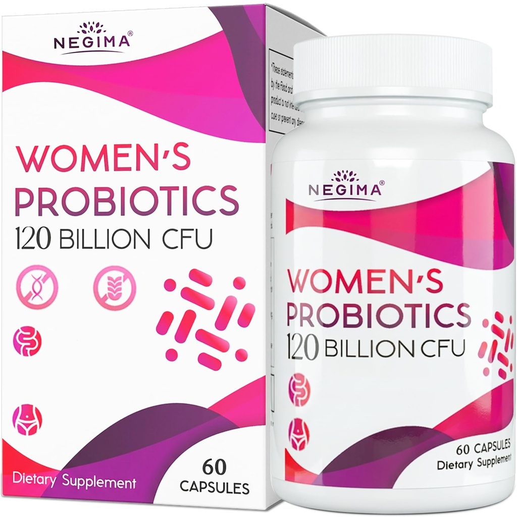 Negima Menopause Supplements for Women, 120 Billion CFUs Probiotics for Women, 13-in-1 Herbs & Botanicals Complex, for Menopause - 60 Caps