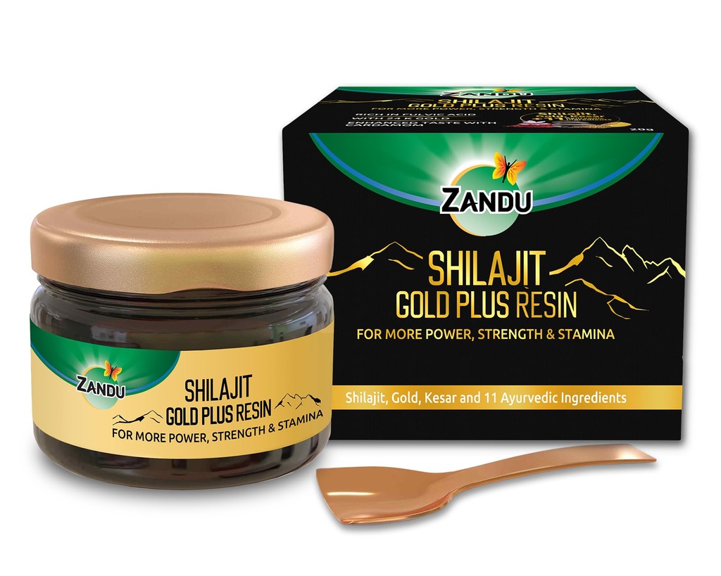 Zandu Himalayan Shilajit Resin | Natural Plant-Based Supplement for Energy, Strength & Physical Performance | Supports Active Lifestyle & Vitality | 0.71 Oz (20g)