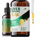 Liver Support NAC 360 Defense – Liquid Liver Health with NAC, Milk Thistle, Dandelion, Chicory, Turmeric, Chanca Piedra, Beet Root & Zinc – Supports Liver Detox, Cleanse & Cellular Health – 4 Fl Oz